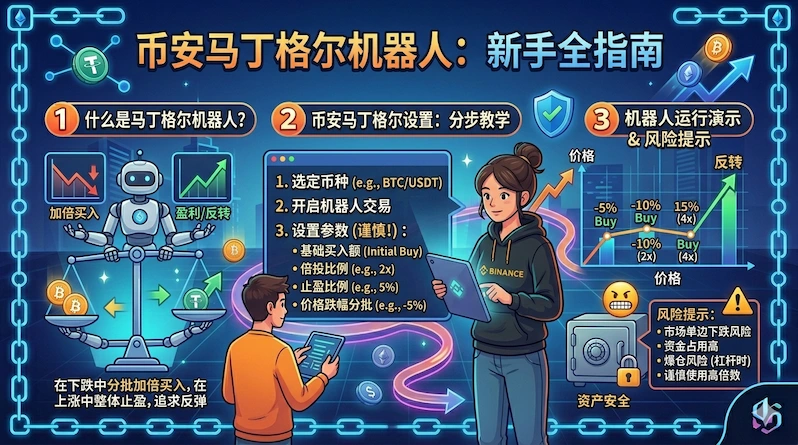 币安马丁格尔机器人怎么玩？加密货币交易机器人新手全指南